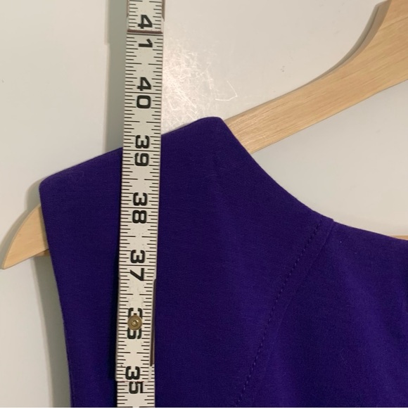 Talbots Purple Sheath Dress Sleeveless Midi Length Size 12 Career Office Church - Picture 4 of 9